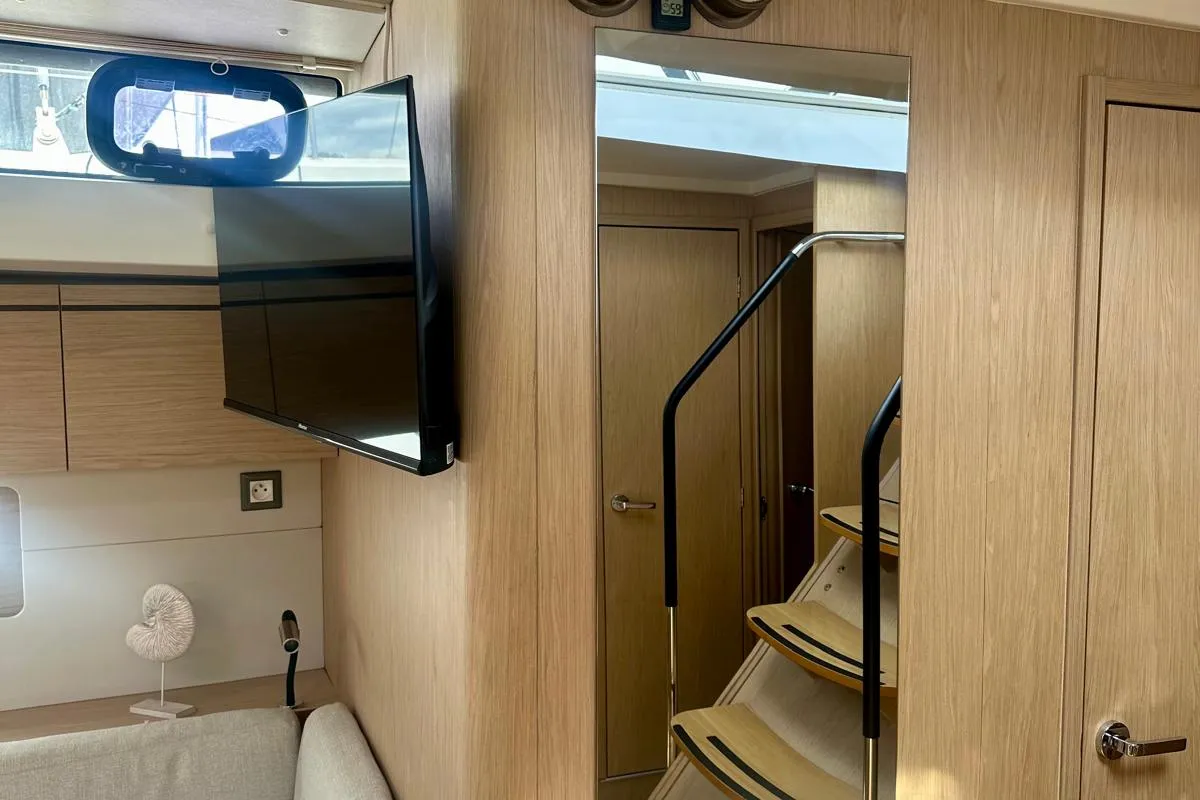 Salon of Full Moon, a Beneteau Oceanis 51.1 sailboat at Primošten, Croatia