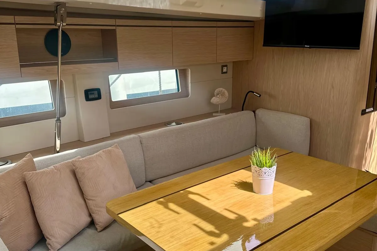 Salon of Full Moon, a Beneteau Oceanis 51.1 sailboat at Primošten, Croatia