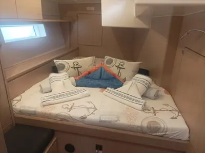 Cabin on Olimp, a Bavaria C57 sailboat at Split, Croatia