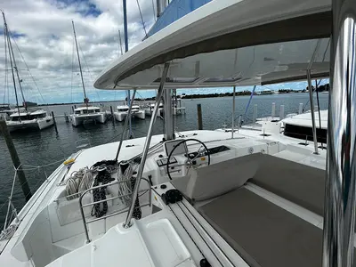 Chips All In , a Lagoon 46 catamaran at Road Town, British Virgin Islands