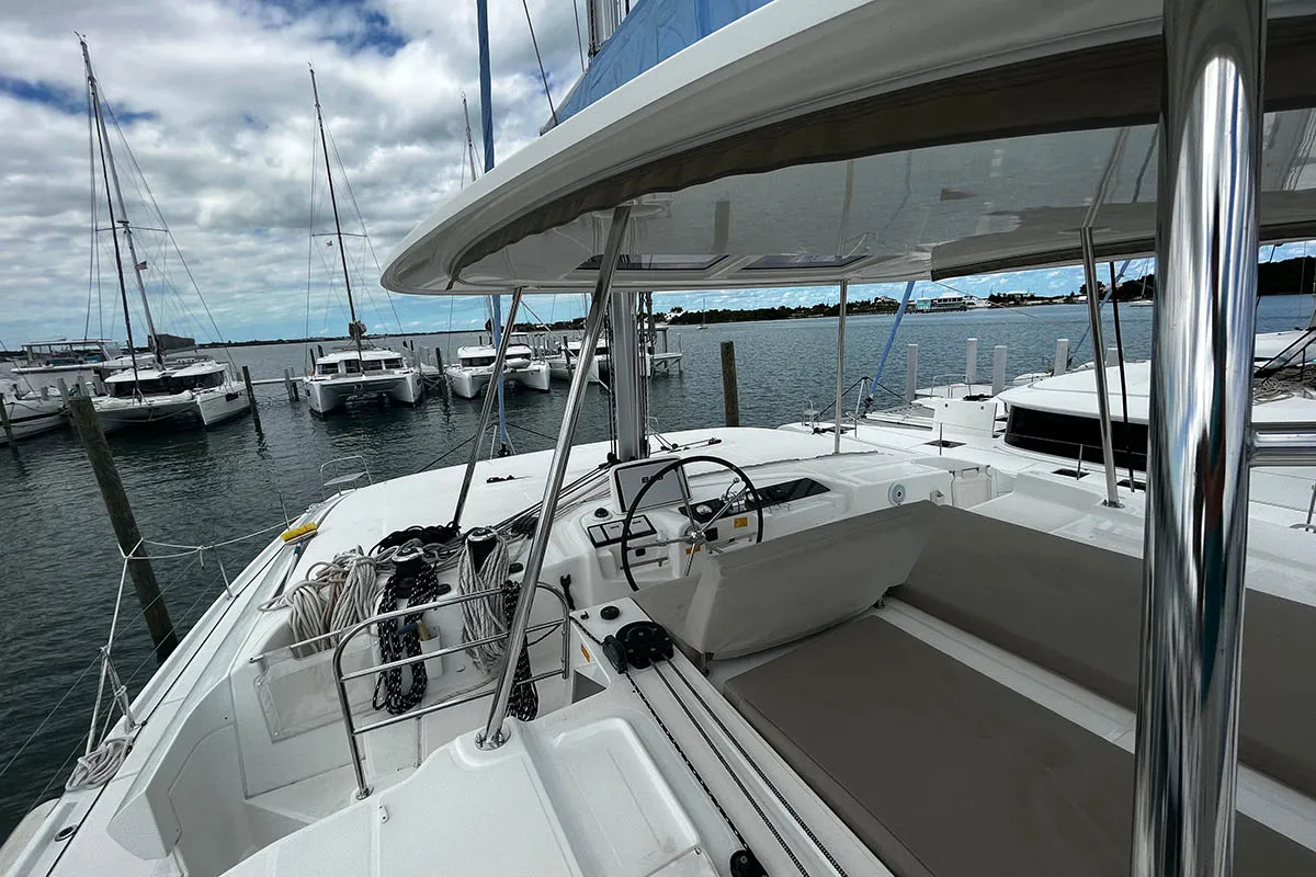 Chips All In , a Lagoon 46 catamaran at Road Town, British Virgin Islands