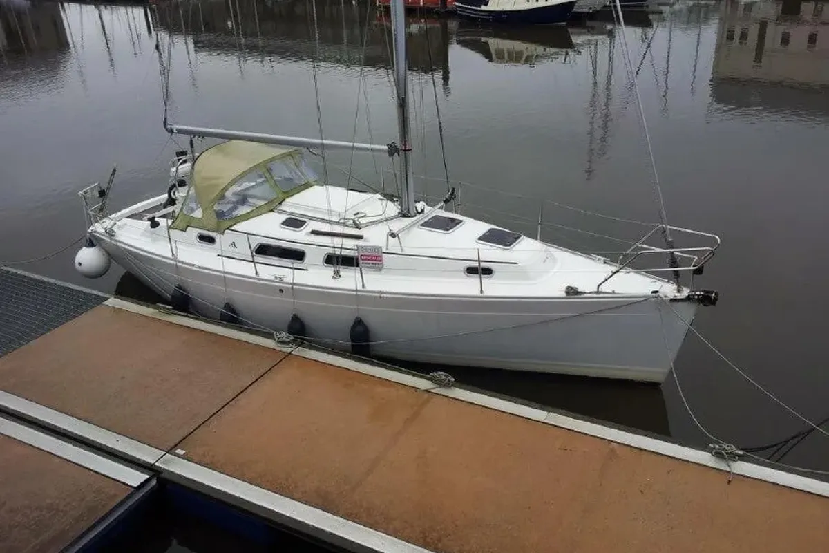Exterior view of Tendance III, a Hanse 315 sailboat at Cogolin, France