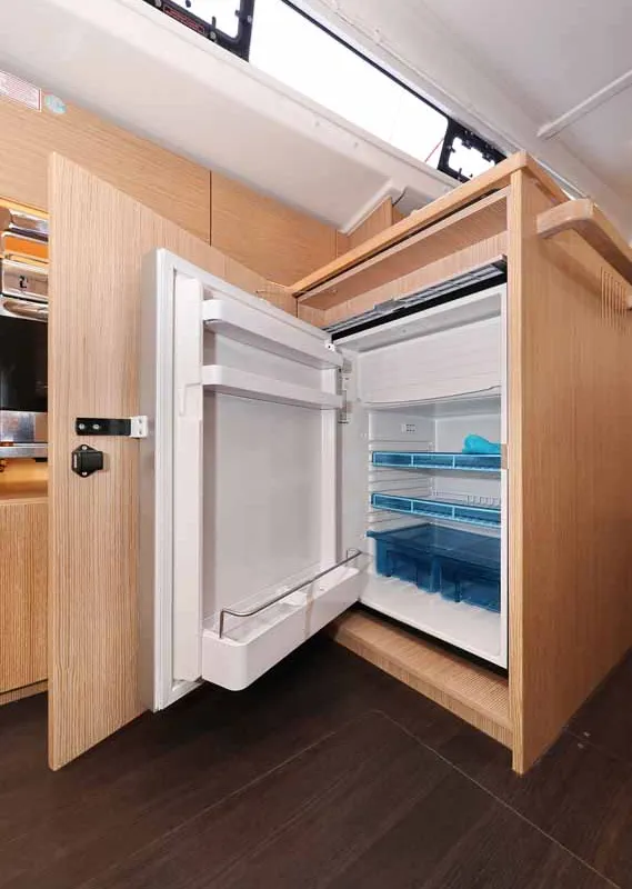 Galley of Noana, a Bavaria C42 sailboat at Grad Trogir, Croatia