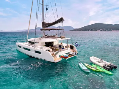 Andiamo, a Lagoon 50 catamaran at Athens, Greece