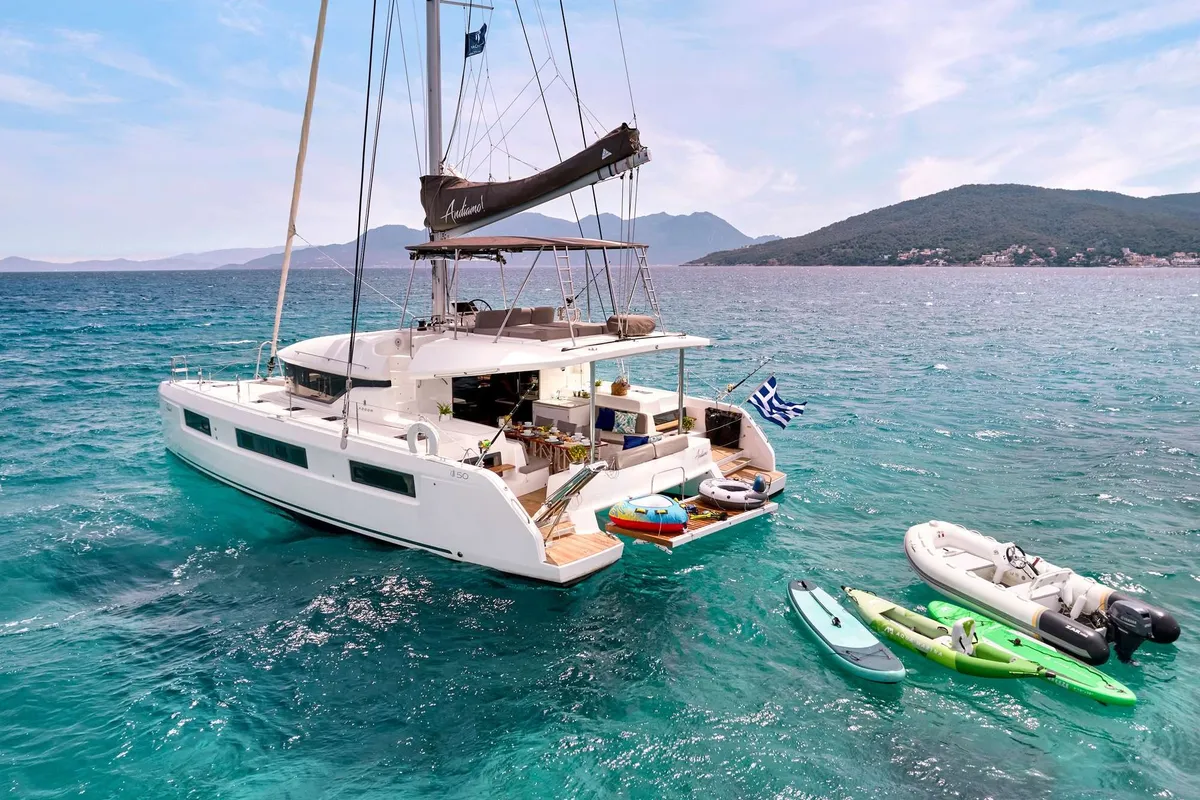 Andiamo, a Lagoon 50 catamaran at Athens, Greece