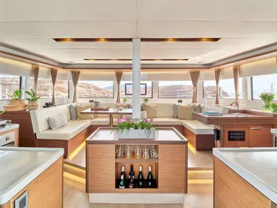 Andiamo, a Lagoon 50 catamaran at Athens, Greece