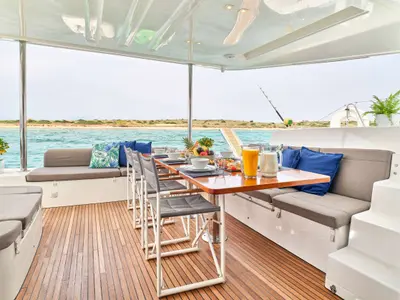Andiamo, a Lagoon 50 catamaran at Athens, Greece