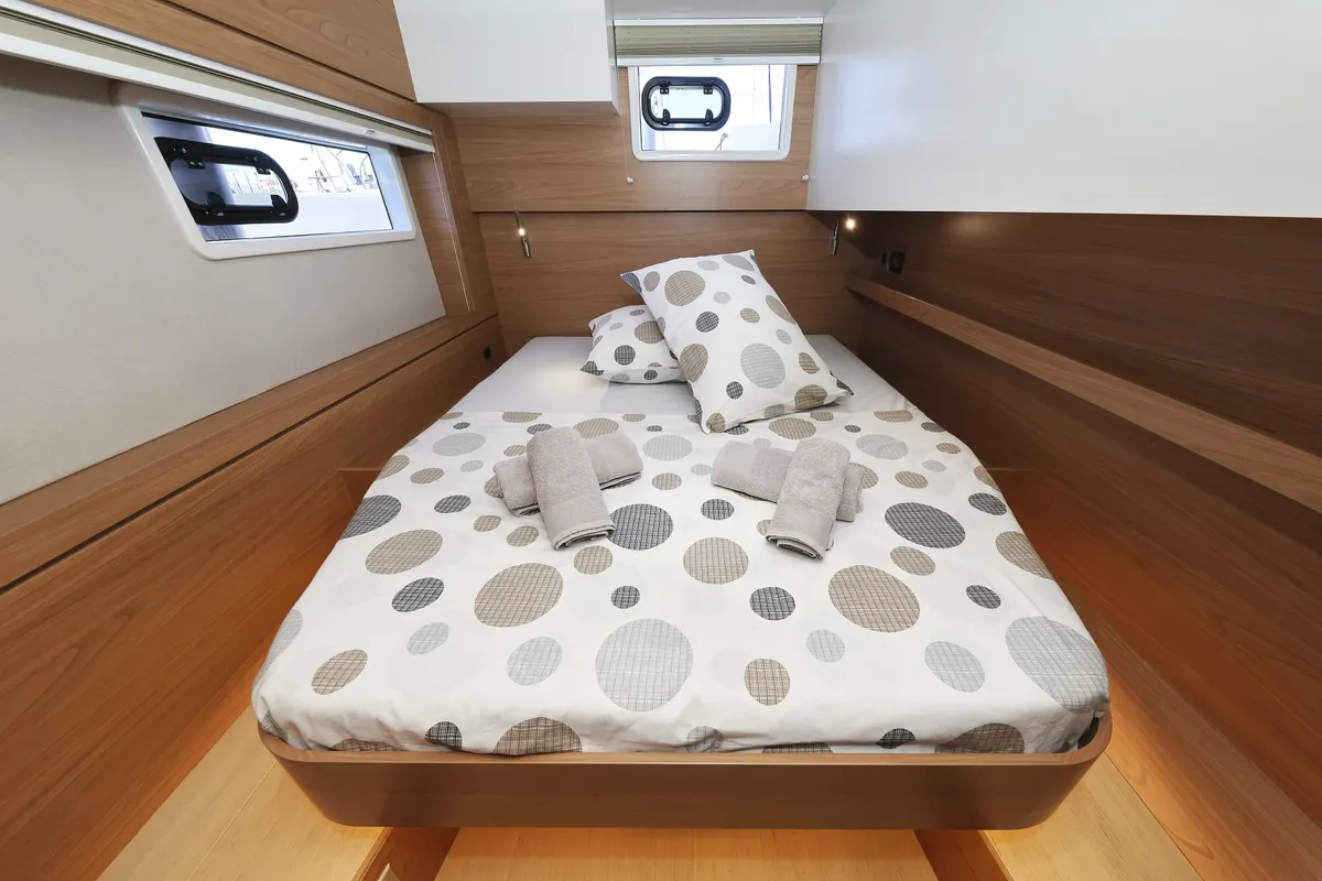 Cabin on Breeze, a Bali 4.4 catamaran at Općina Sukošan, Croatia
