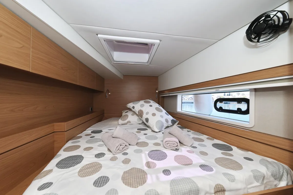 Cabin on Breeze, a Bali 4.4 catamaran at Općina Sukošan, Croatia