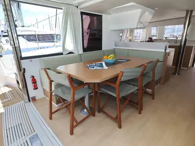 Salon of Breeze, a Bali 4.4 catamaran at Općina Sukošan, Croatia