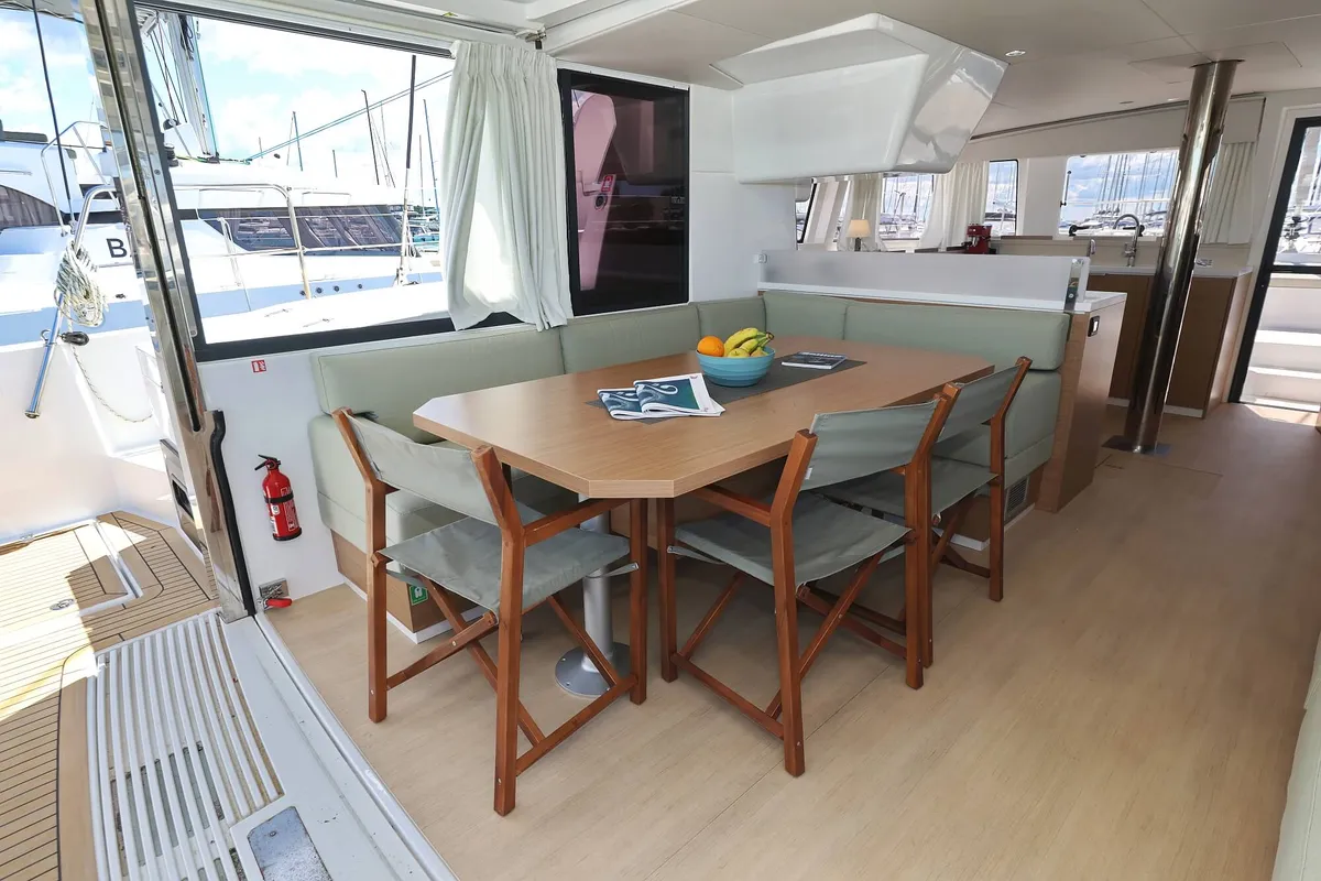 Salon of Breeze, a Bali 4.4 catamaran at Općina Sukošan, Croatia