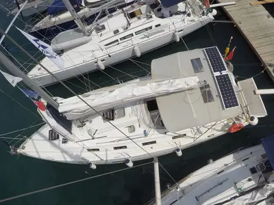 Almina, a Bavaria Cruiser 40 sailboat at Fethiye, Turkey