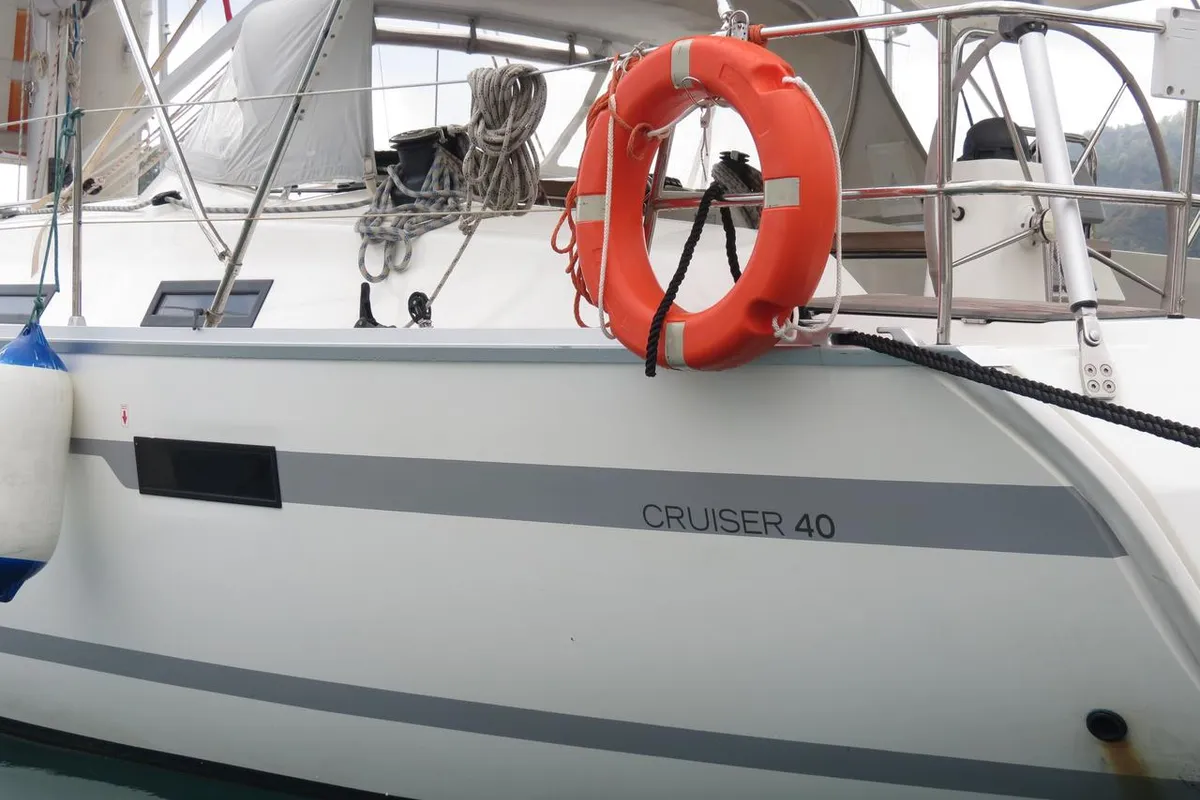 Almina, a Bavaria Cruiser 40 sailboat at Fethiye, Turkey