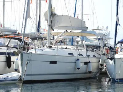 Almina, a Bavaria Cruiser 40 sailboat at Fethiye, Turkey