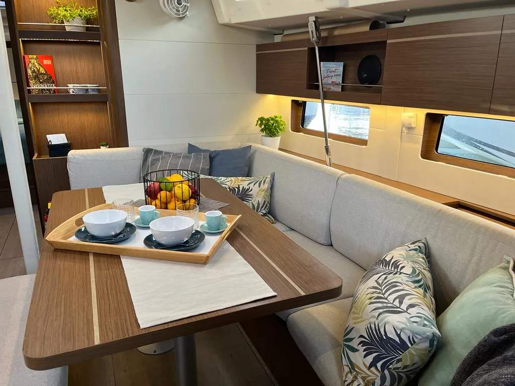 Salon of Olma, a Beneteau Oceanis 46.1 sailboat at Split, Croatia