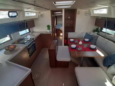 Galley of Olma, a Beneteau Oceanis 46.1 sailboat at Split, Croatia