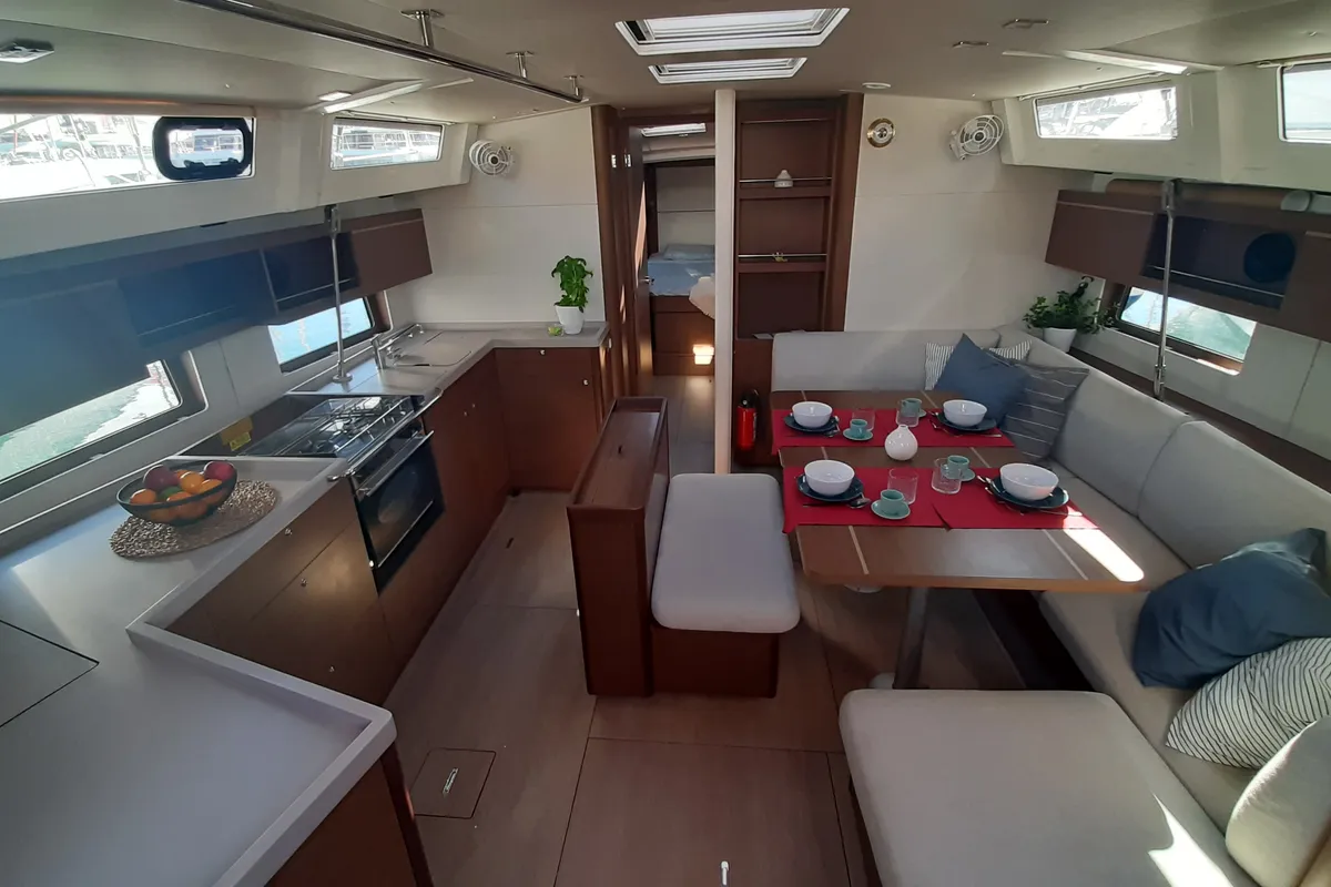 Galley of Olma, a Beneteau Oceanis 46.1 sailboat at Split, Croatia