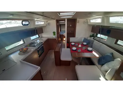 Salon of Olma, a Beneteau Oceanis 46.1 sailboat at Split, Croatia