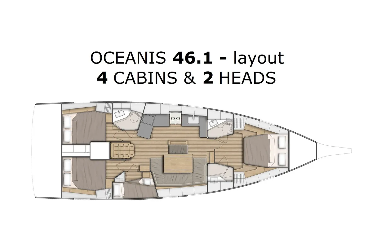 Olma, a Beneteau Oceanis 46.1 sailboat at Split, Croatia