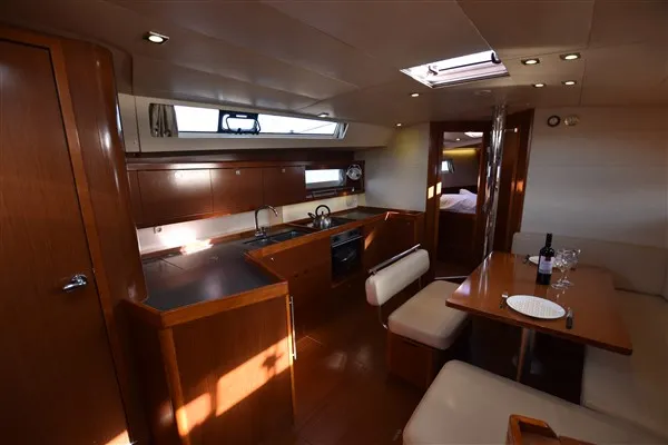 Galley of Chilli Pepper, a Beneteau Oceanis 45 sailboat at Volos, Greece
