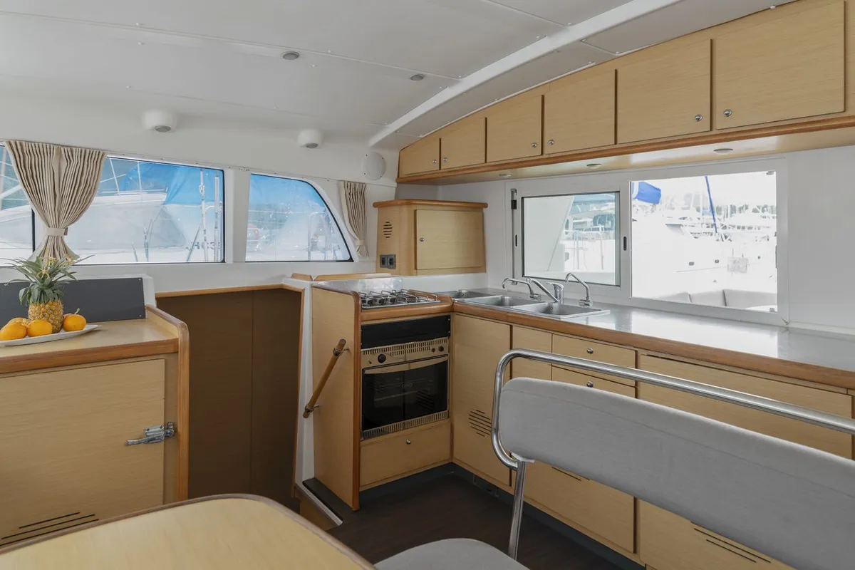Galley of Mystikal, a Lagoon 440 catamaran at Baan Salak Phet, Thailand