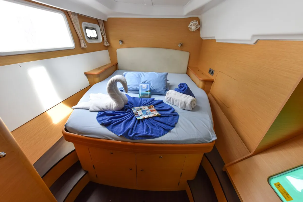 Cabin on Mystikal, a Lagoon 440 catamaran at Baan Salak Phet, Thailand