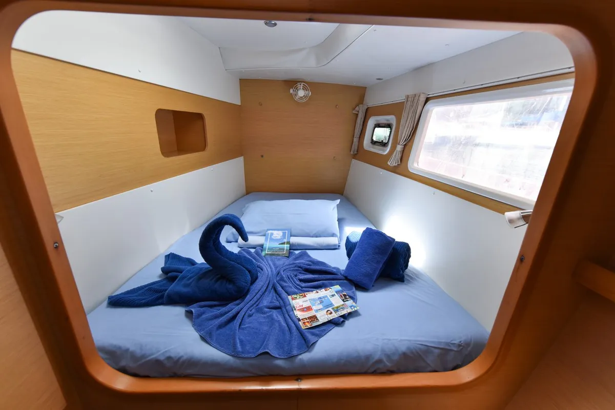 Cabin on Mystikal, a Lagoon 440 catamaran at Baan Salak Phet, Thailand