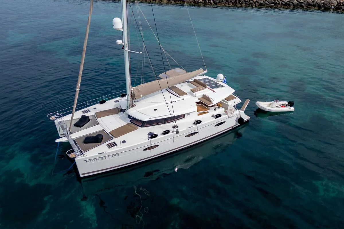 High Jinks, a Fountaine Pajot Sanya 57 sailboat at Athens, Greece