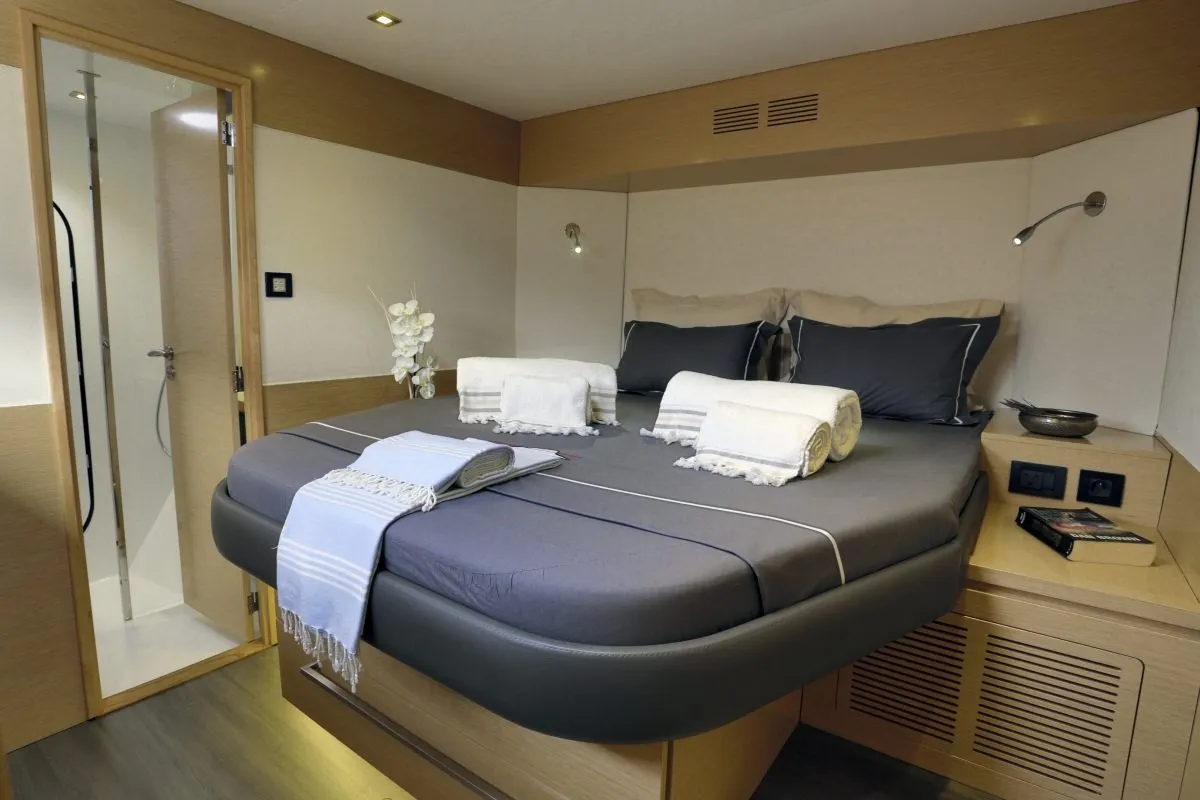 High Jinks, a Fountaine Pajot Sanya 57 sailboat at Athens, Greece
