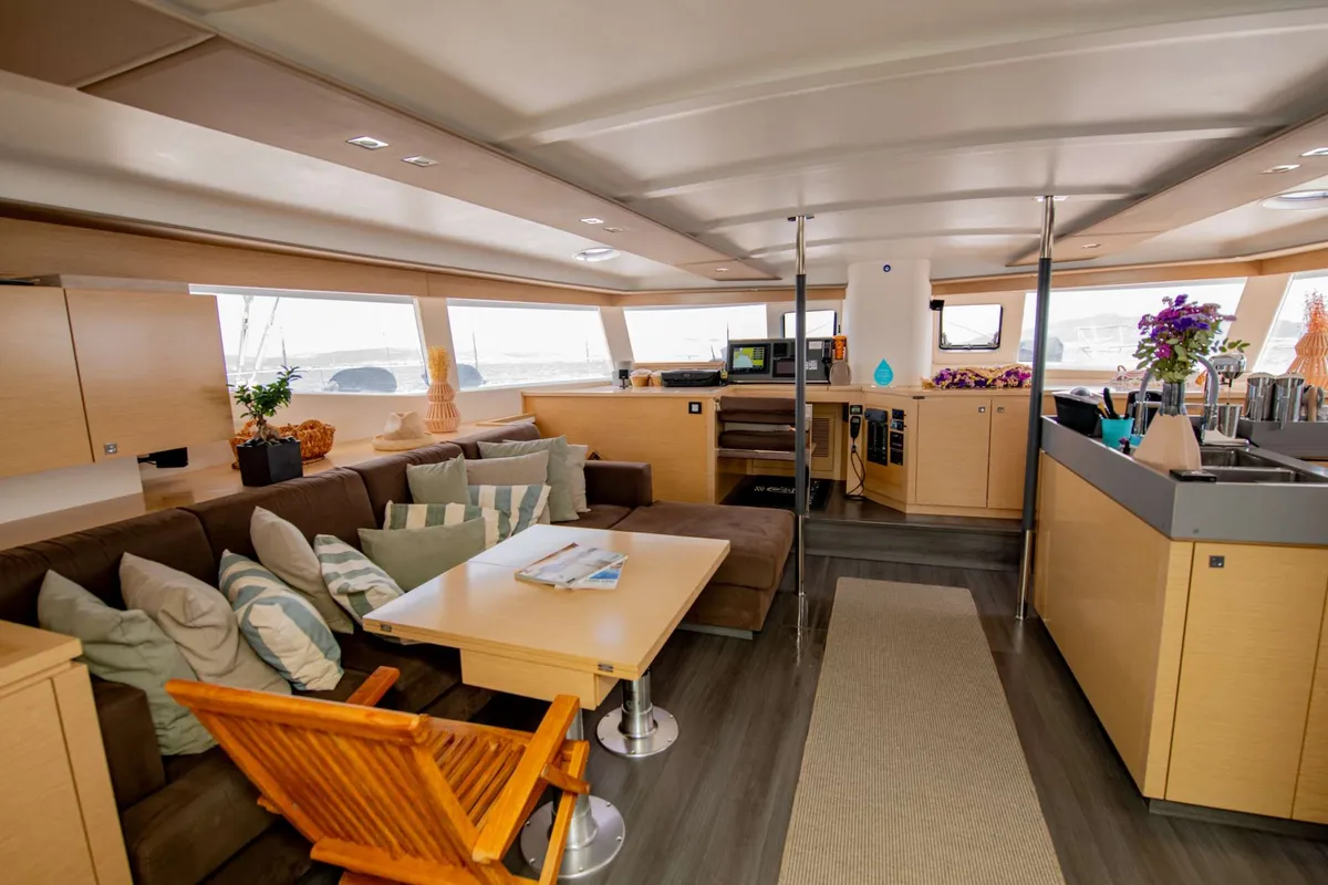 High Jinks, a Fountaine Pajot Sanya 57 sailboat at Athens, Greece