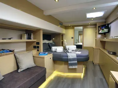 High Jinks, a Fountaine Pajot Sanya 57 sailboat at Athens, Greece