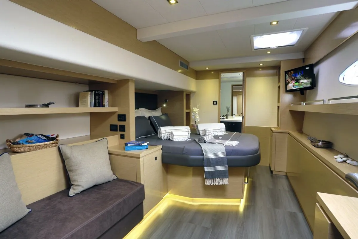 High Jinks, a Fountaine Pajot Sanya 57 sailboat at Athens, Greece