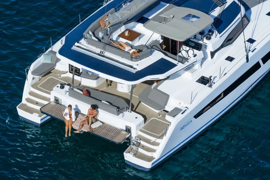Fountaine Pajot FP 48, a catamaran at es Jonquet, Spain