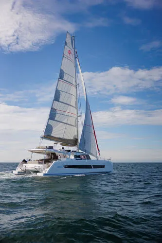 Fountaine Pajot FP 48, a catamaran at es Jonquet, Spain