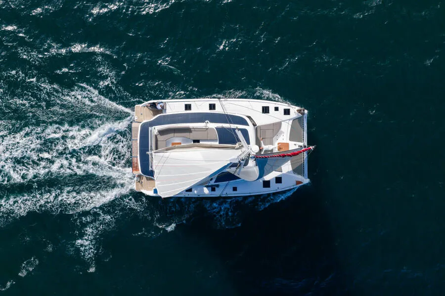 Fountaine Pajot FP 48, a catamaran at es Jonquet, Spain
