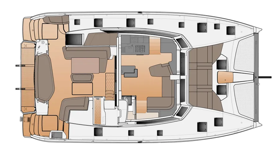 Fountaine Pajot FP 48, a catamaran at es Jonquet, Spain