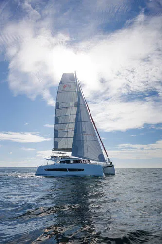 Fountaine Pajot FP 48, a catamaran at es Jonquet, Spain