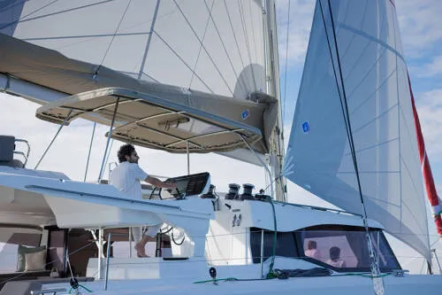 Fountaine Pajot FP 48, a catamaran at es Jonquet, Spain