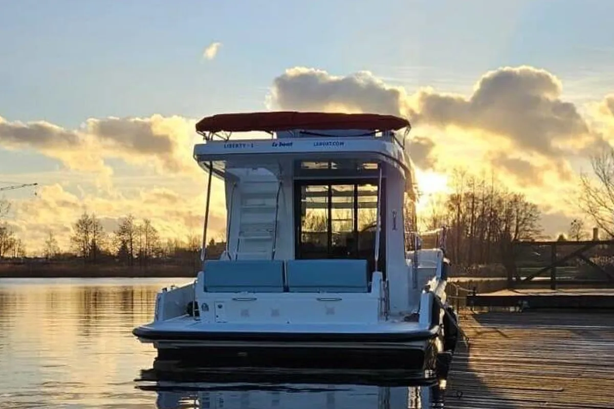 Exterior view of Liberty, a Cygnet Liberty motorboat at Migennes, France