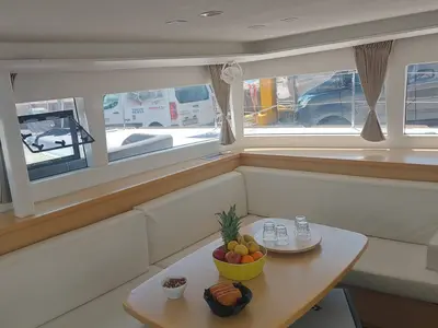 Salon of Nathalie, a Lagoon 450 S catamaran at Split, Croatia