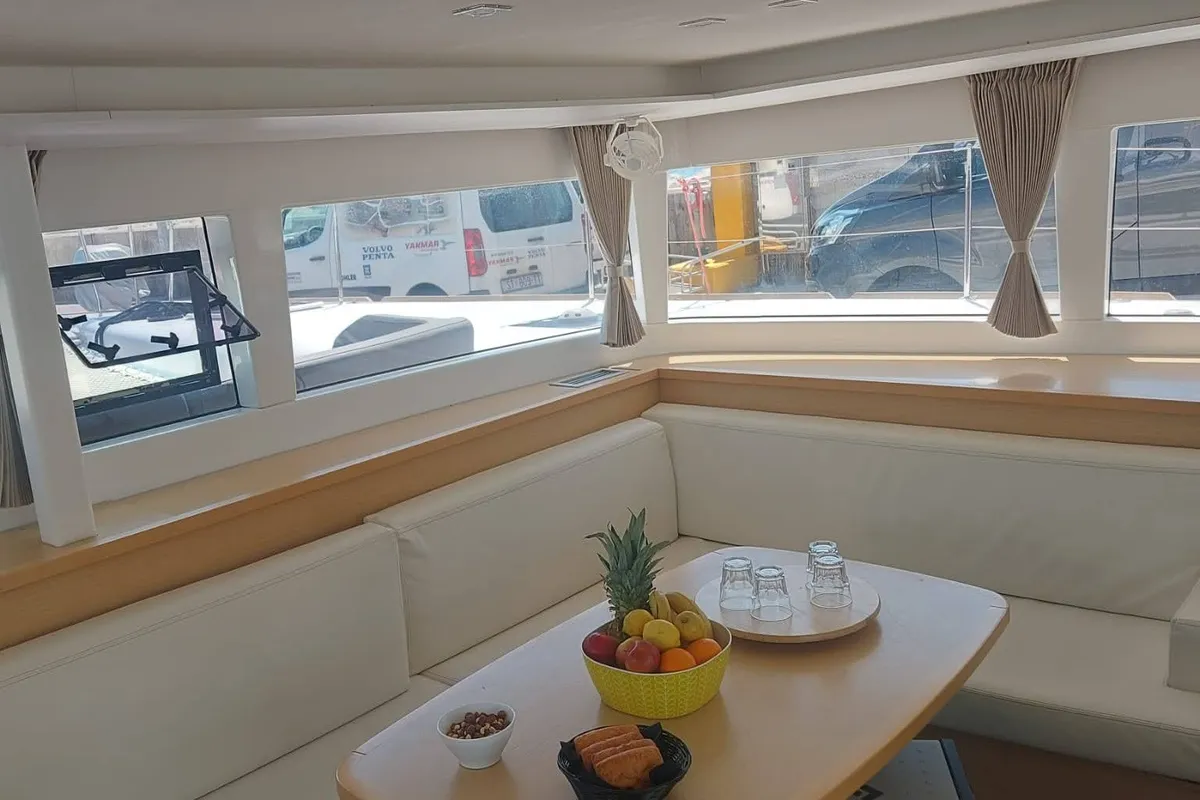 Salon of Nathalie, a Lagoon 450 S catamaran at Split, Croatia