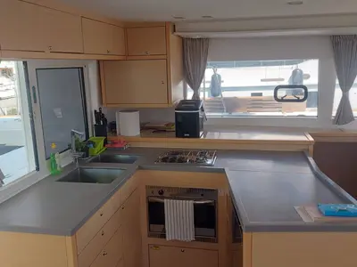 Galley of Nathalie, a Lagoon 450 S catamaran at Split, Croatia