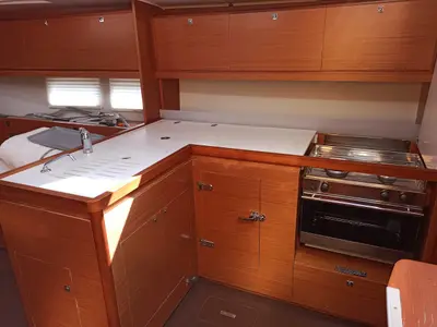 Galley of Esko (ex Manca), a Dufour 390 GL sailboat at Grad Pula, Croatia