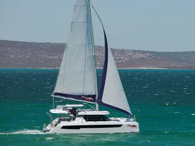 Moorings 4200/3 Club, a Leopard 42 catamaran at Central Abaco, Bahamas
