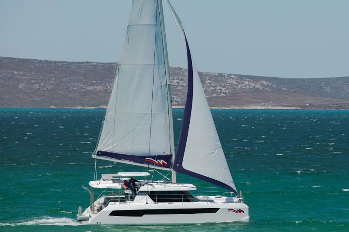 Moorings 4200/3 Club, a Leopard 42 catamaran at Central Abaco, Bahamas