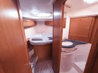 Cabin on Santana, a Bavaria Cruiser 40 sailboat at Volos, Greece