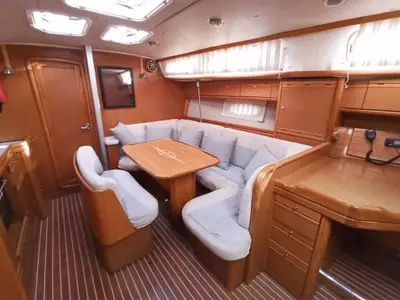 Salon of Santana, a Bavaria Cruiser 40 sailboat at Volos, Greece