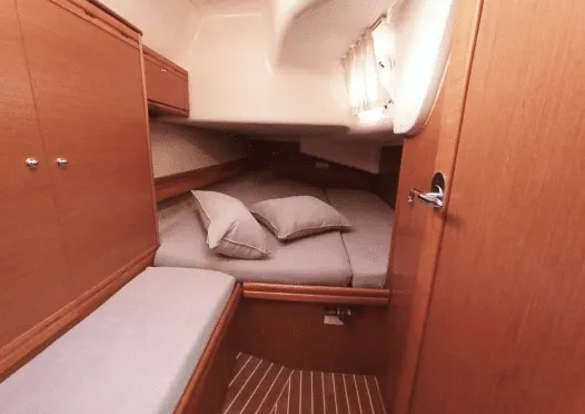 Cabin on Santana, a Bavaria Cruiser 40 sailboat at Volos, Greece