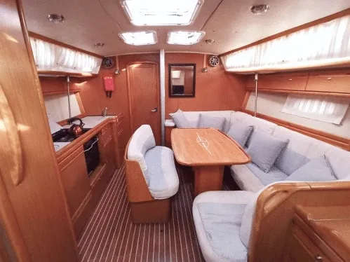 Salon of Santana, a Bavaria Cruiser 40 sailboat at Volos, Greece