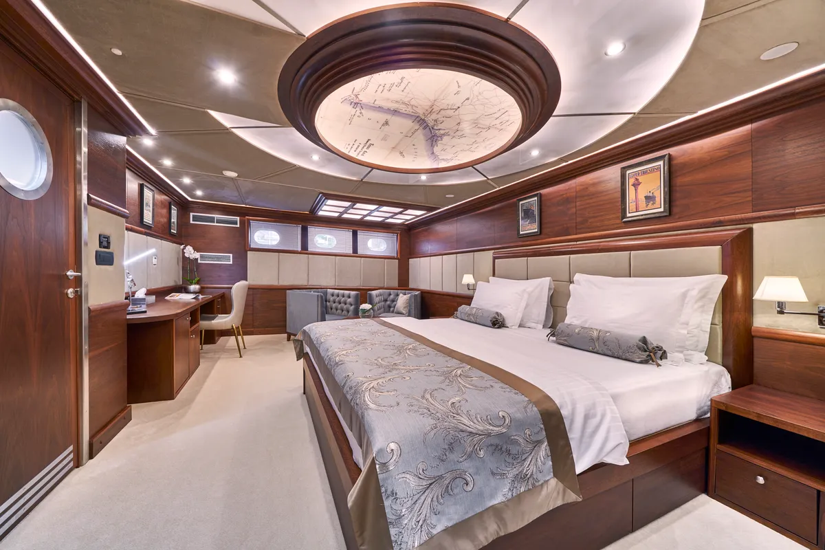 Cabin on Lady Gita, a Gulet Motor sailer motor yacht at Split, Croatia